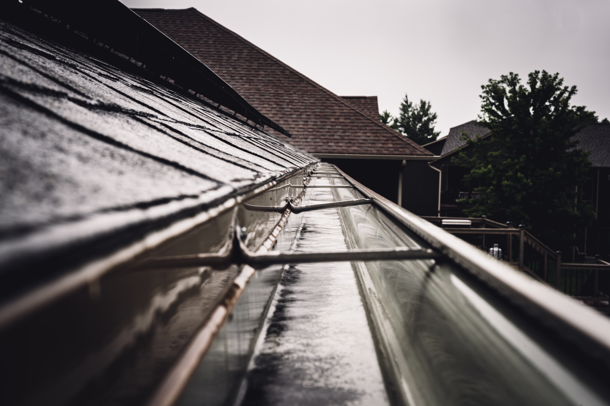 Rain gutters help move water away from your home's walls and foundation. Consider gutter repair if your gutters aren't doing the job.